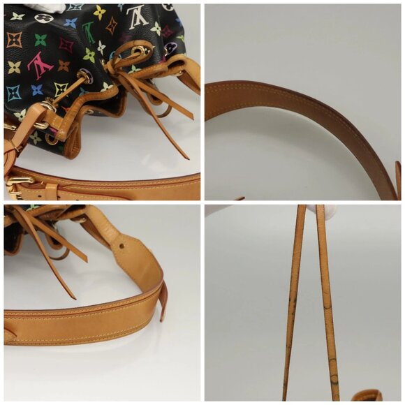 LOUIS VUITTON Monogram Multicolor Petit Noe Bag Black M42230 LV Auth PP401A - Picture 16 of 16